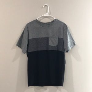 Urban Pipeline Black/Gray Crewneck Pocket T-Shirt Size M